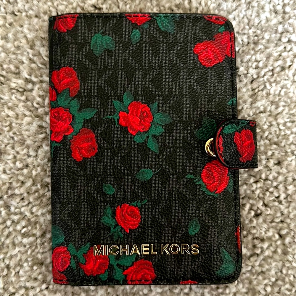 Michael Kors Passport Cover with Button Snap